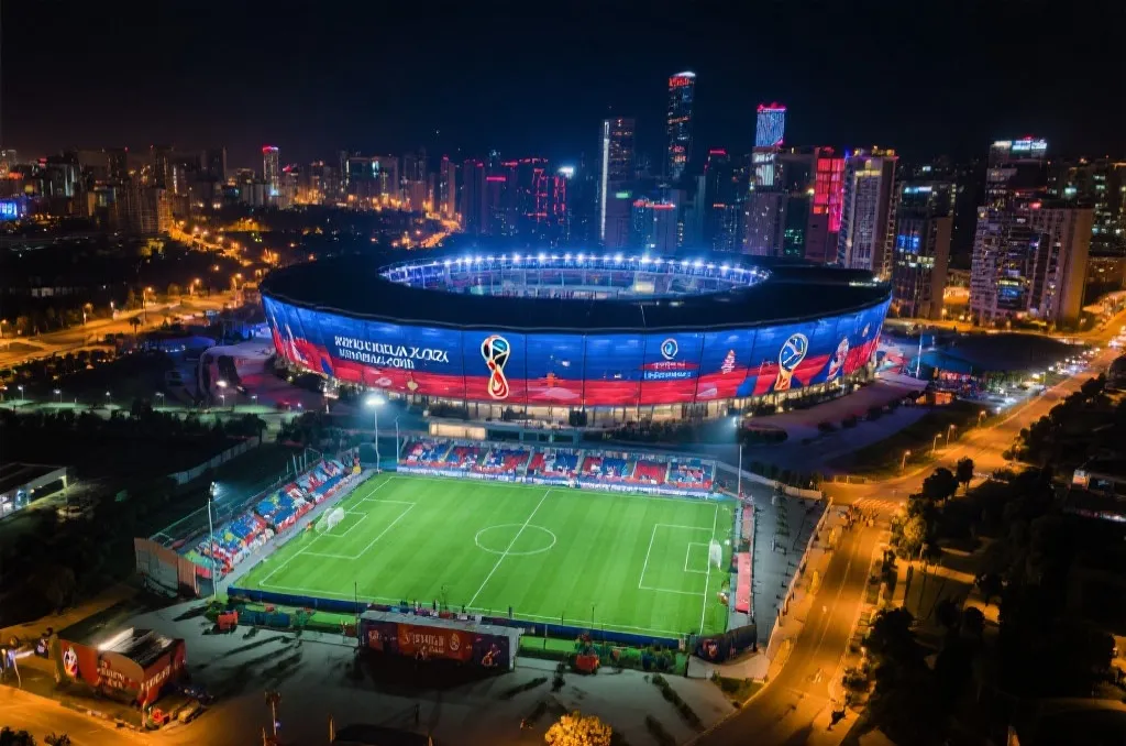 世界杯主办城市与球场夜景